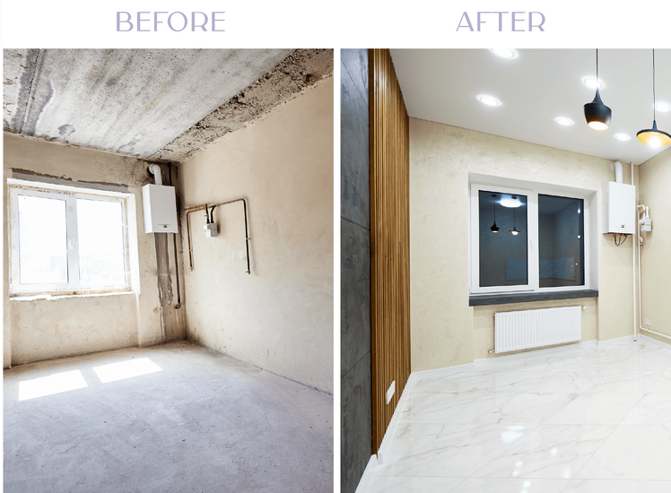 Before and after results using construction chemicals supplied by Harmony Agencies