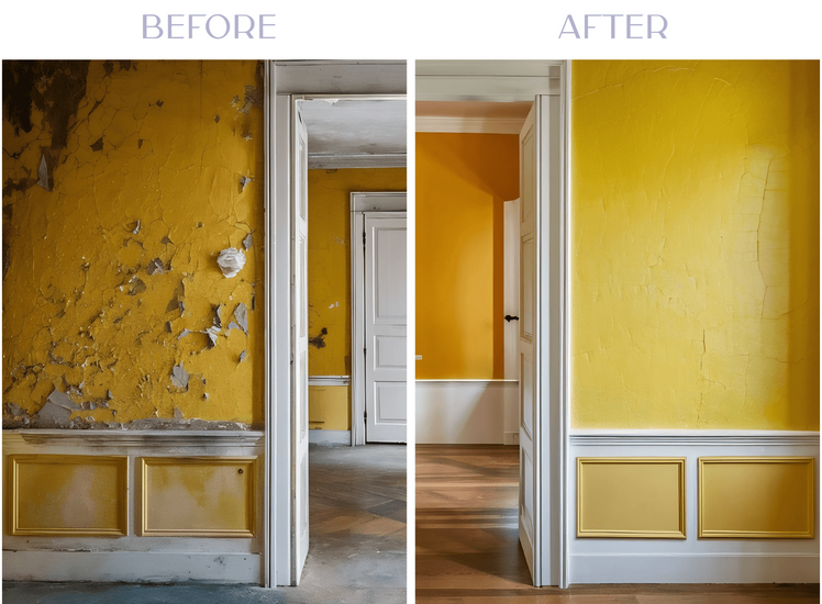 Before and after results using construction chemicals supplied by Harmony Agencies