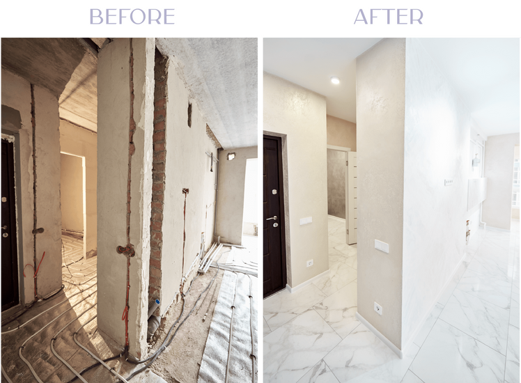 Before and after results using construction chemicals supplied by Harmony Agencies