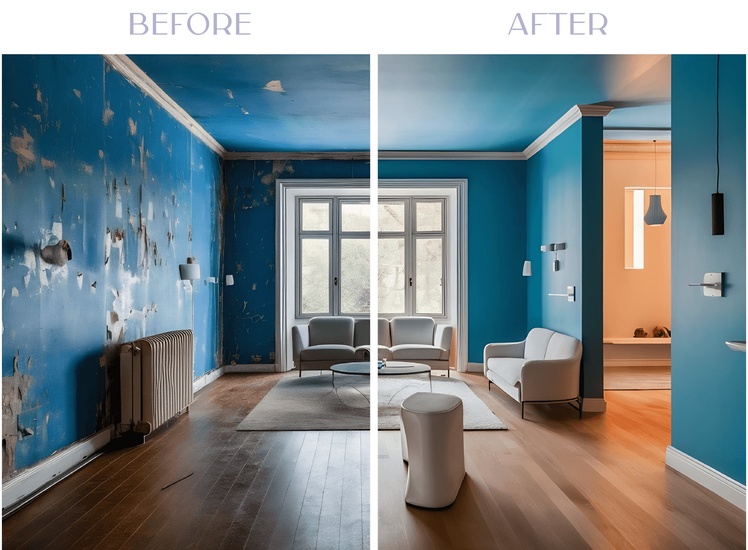 Before and after results using construction chemicals supplied by Harmony Agencies